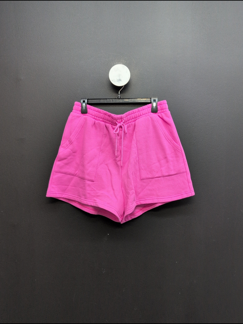 Victoria Secret Ivy Fleece High Rise Women's Sweat Shorts Large Gossip Pink Logo